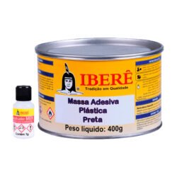 Massa plastica ibere preta 400 grs
