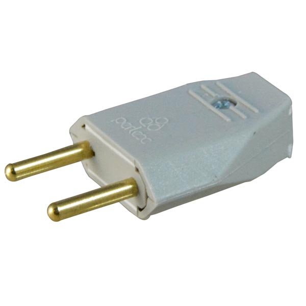 Pino macho 2p perlex 10a cinza 1041