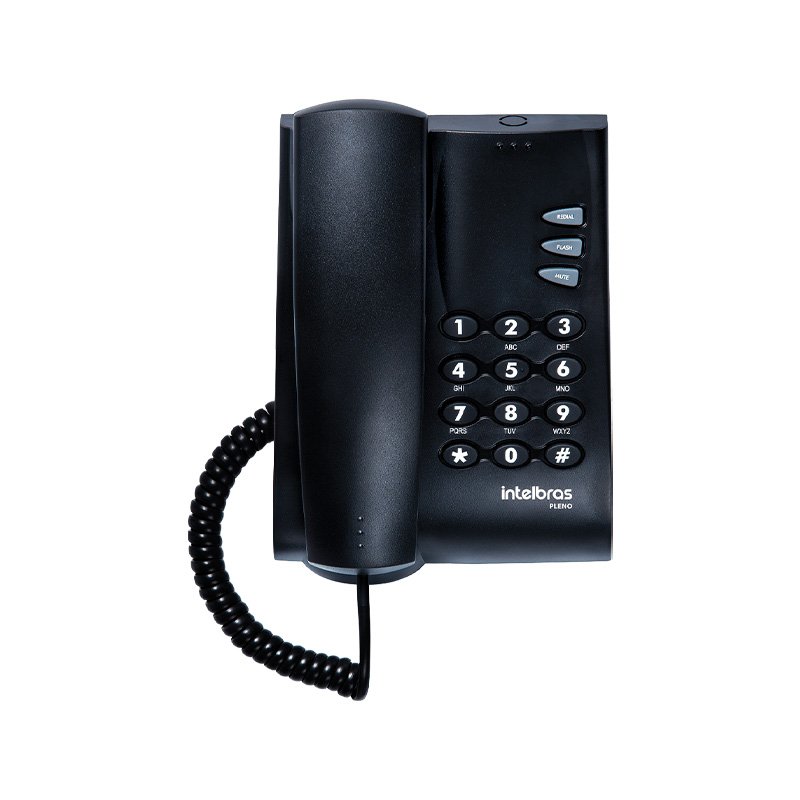 Telefone intelbras pleno preto