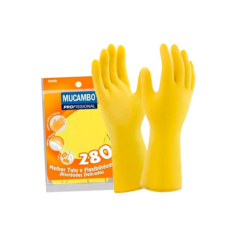 25876 - Luva Mucambo Forrada Amarela G