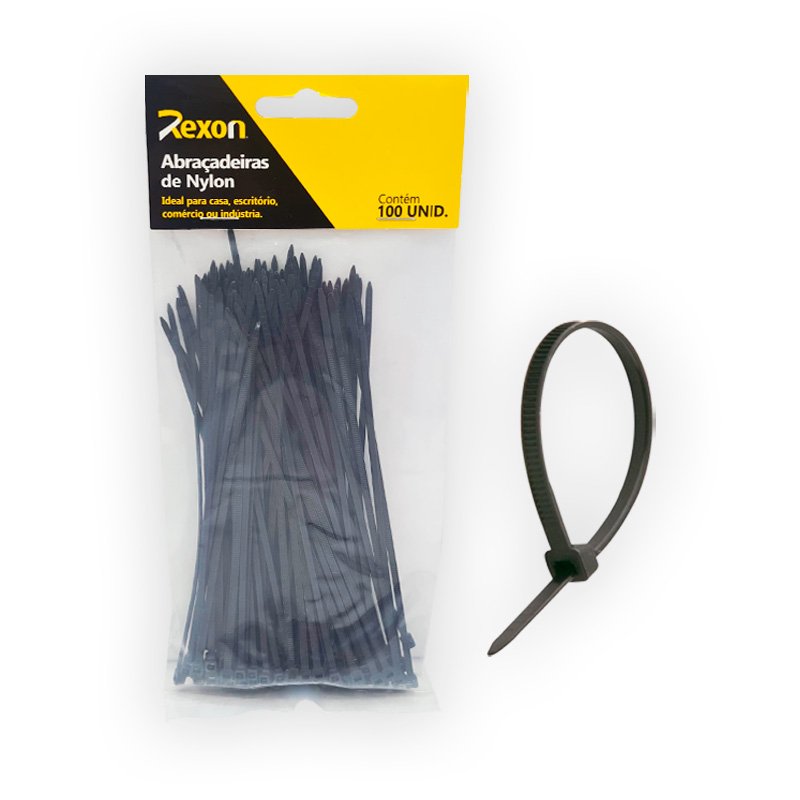Abrac nylon rexon.3,6x200 com 100 preto
