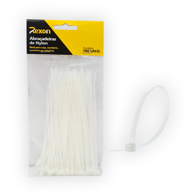 Abrac nylon rexon 2,5x100 com 100 branca