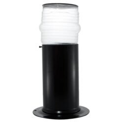 Poste balizad.aco 30cm preto-p30ideal