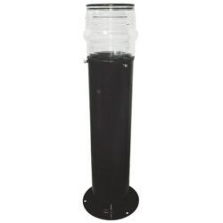 Poste balizad.aco 50cm preto-p50ideal