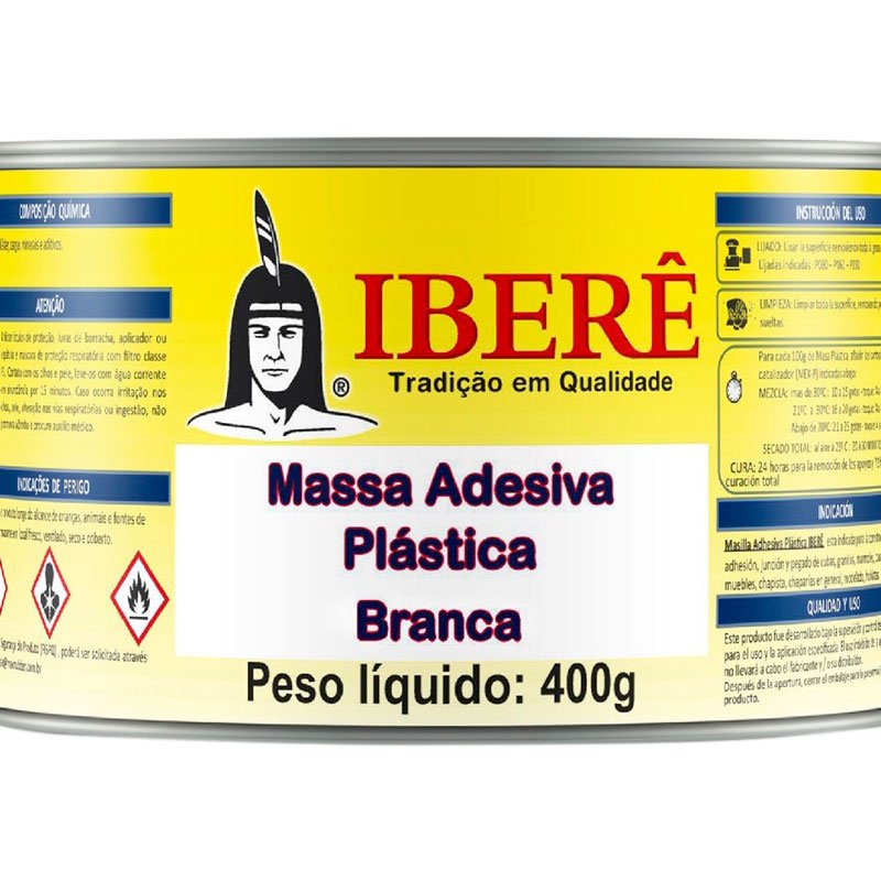 Massa plastica ibere branca 400 grs