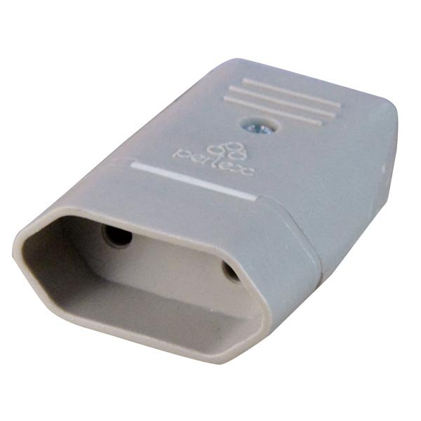 Pino femea 2p perlex 10a cinza 1042