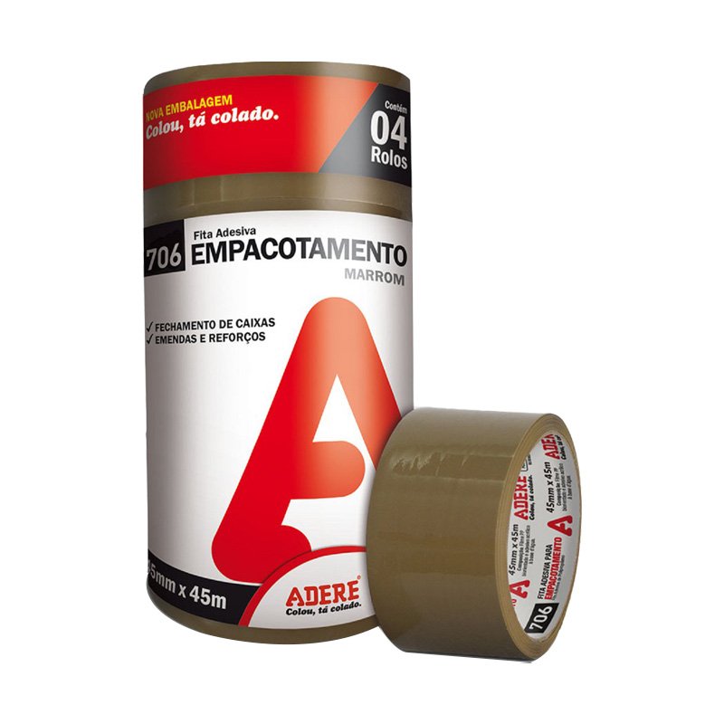 33266 - Fita Ades para Emb Adere Marrom 45x40