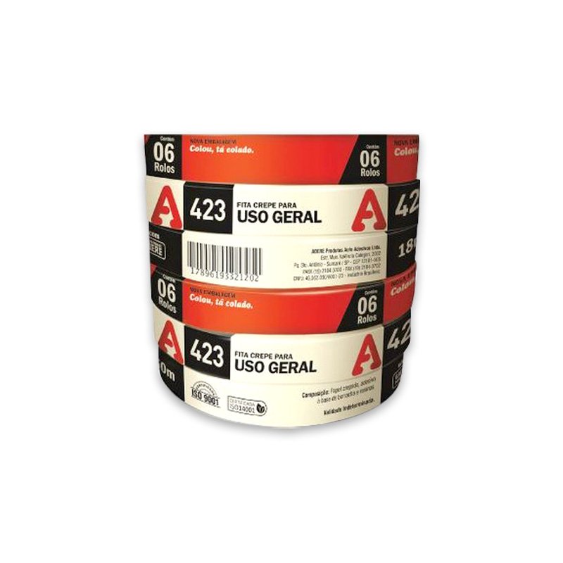 33276 - Fita Crepe Adere 423uso Ger.18x50m