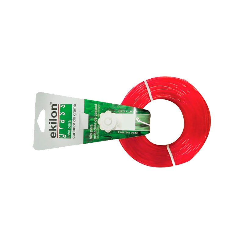 34904 - Fio para Aparador de Grama Vermelho - 1,6 mm x 43m