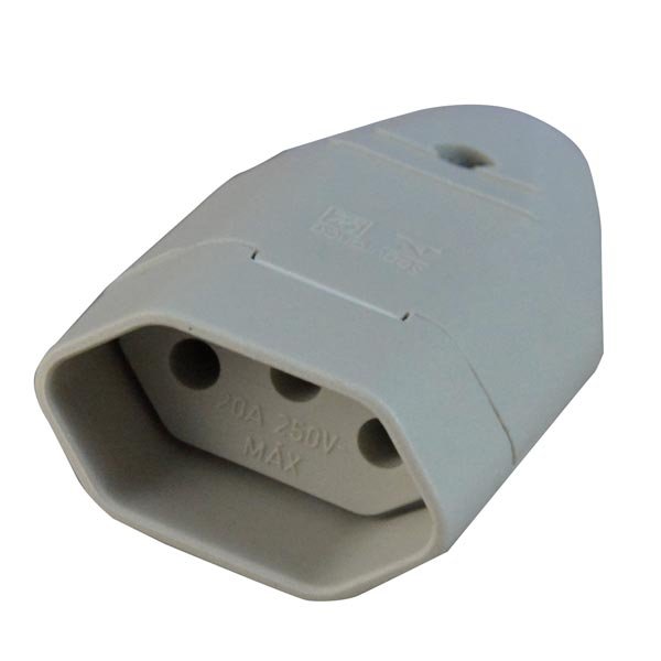 Pino femea 2p t radial 20a cinza