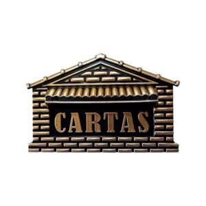 Caixa carta pvc real preto/ouro - 04p