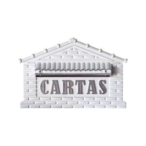 Caixa carta pvc real branco/ouro - 04p