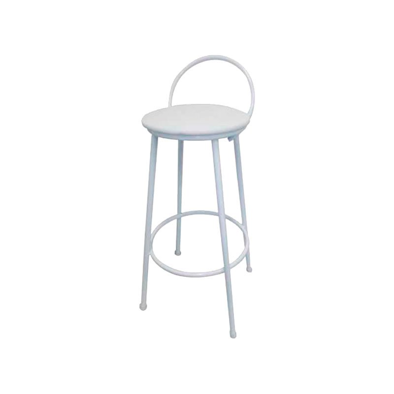 Banqueta com encosto 70cm branca