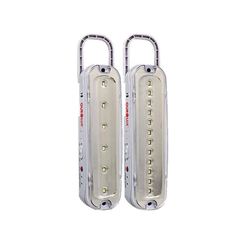 46204 - Luminária de Emergência Ourolux 6 LEDs com Pilha Recarregável