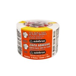 Fita dup.face pap.branco adelb.12x30m