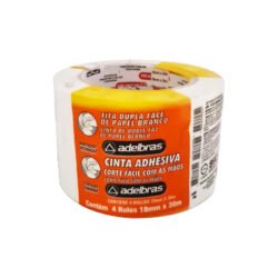 Fita dup.face pap.branco adelb.18x30m