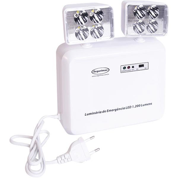 Lumin emerg.segurimax led 1200lm 2f