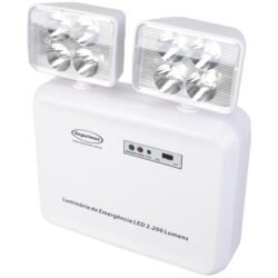 48024 - Luminária de Emergência Segurimax LED 2200 lm 2 Faróis