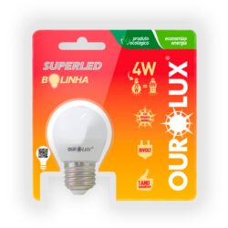 Lamp led bolinha ourolux 4w 2,7k