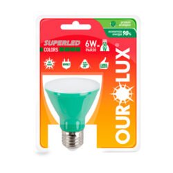 Lamp led par-20 ourolux 06w verde